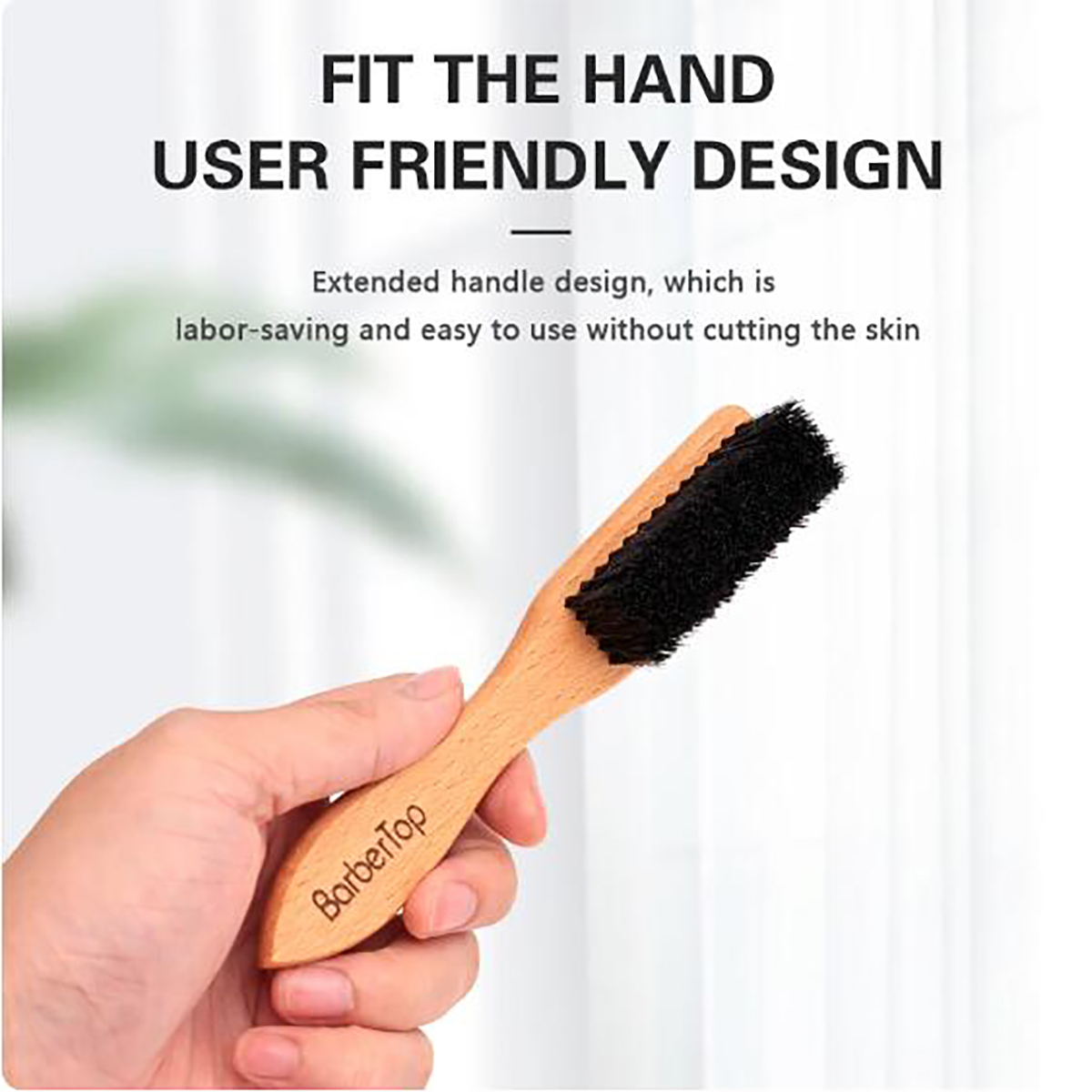 Home Barbershop - Szczotka do brody z drewnianą rączką