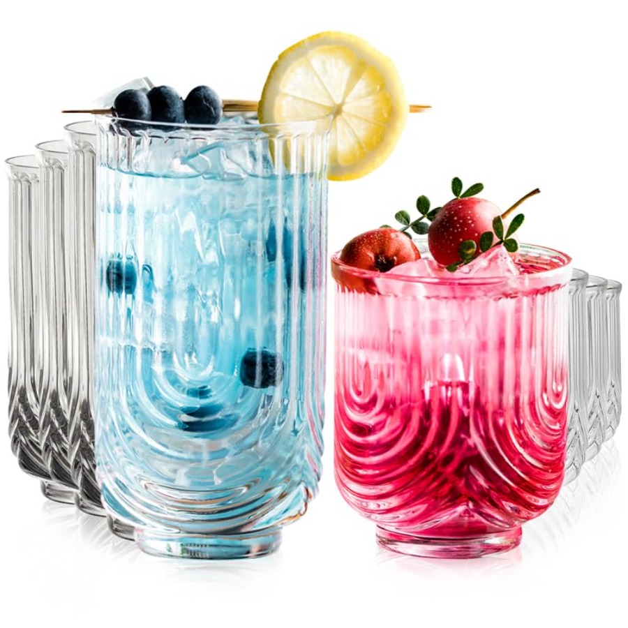 Highball Glass Set - Kieliszki do koktajli w stylu Art