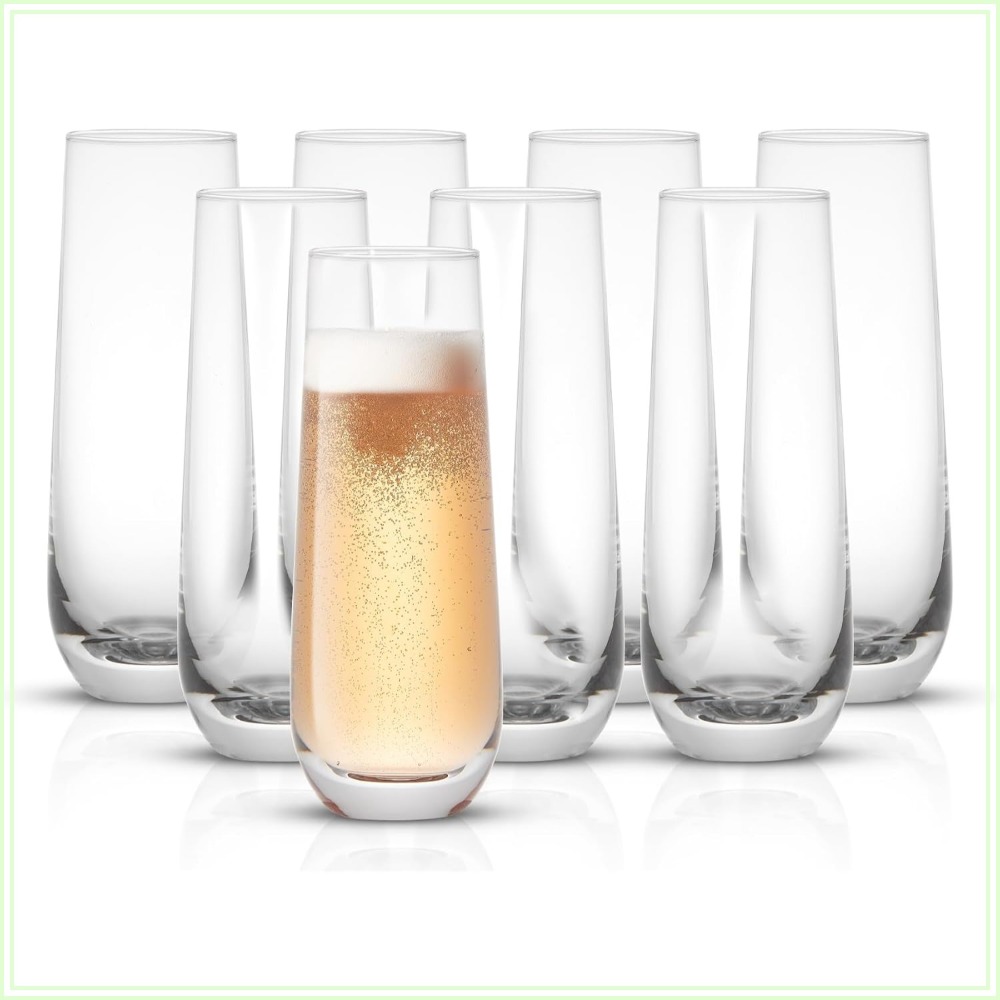 Highball Glass Set - Zestaw 8 kieliszków do szampana bez