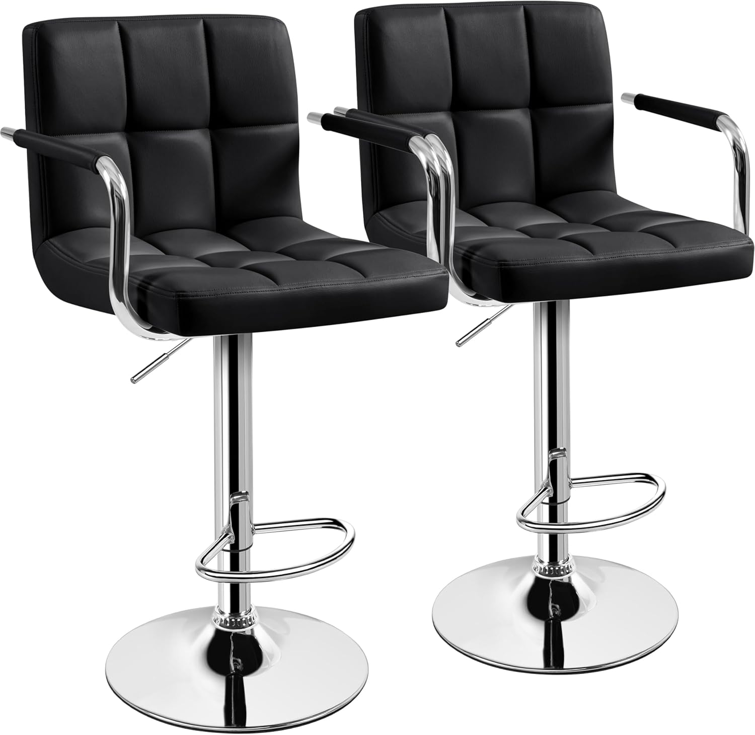 Home Bar Stools - Zestaw 2 stołków barowych, obrotowe stołki