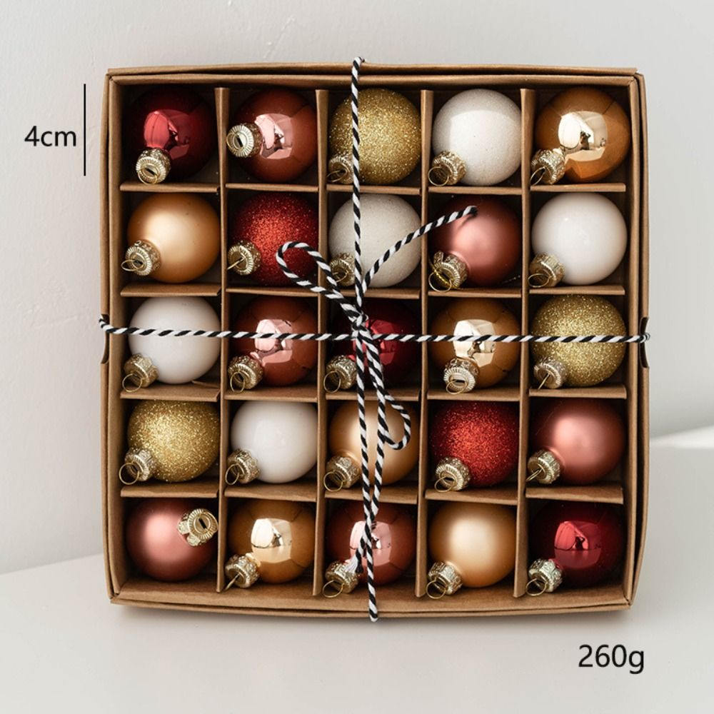 Highball Glass Set - 25 SZTUK Trwałych Szklanych Bombek Choinkowych
