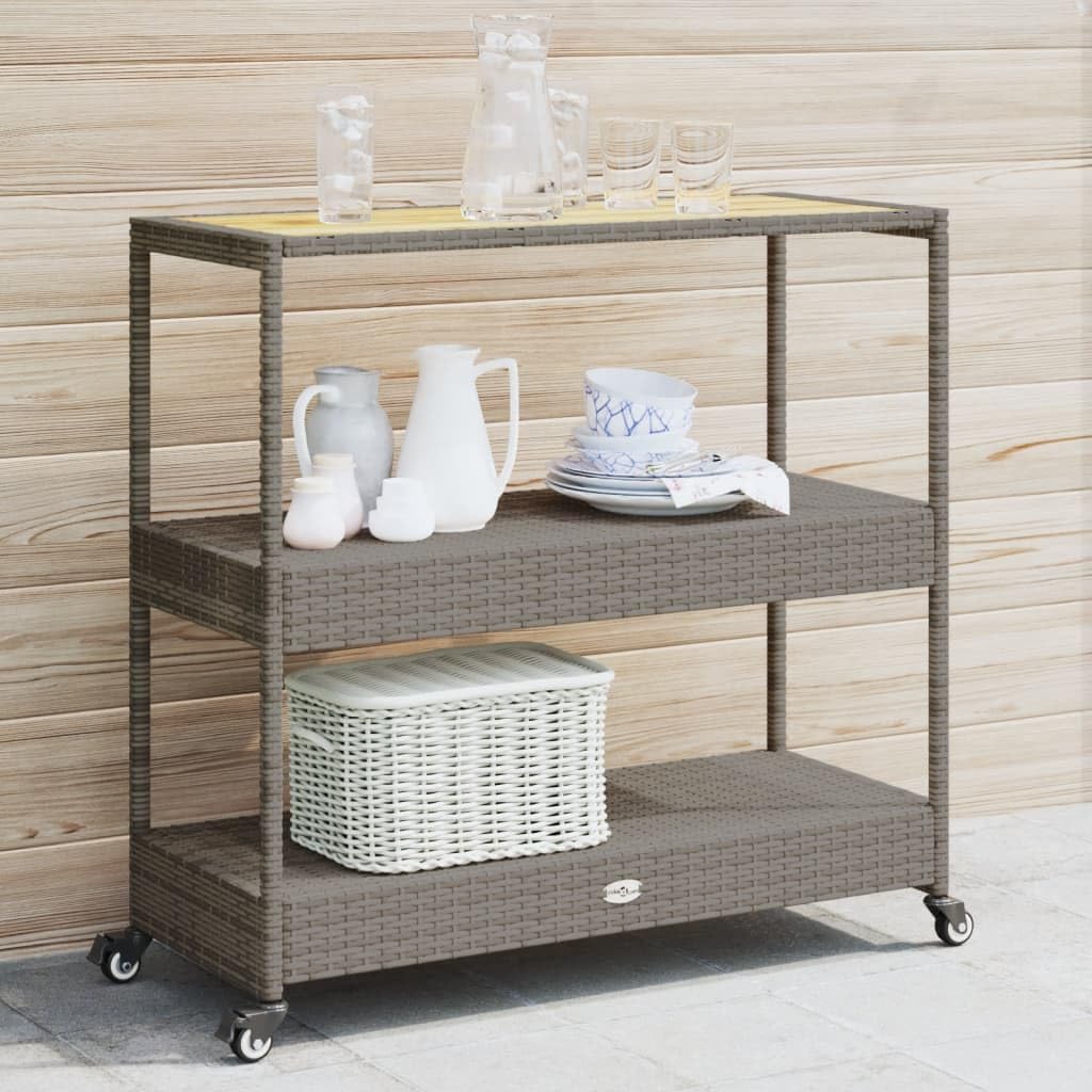 Home Bar Shelves - 3-poziomowy wózek barowy na zewnątrz, mobilny