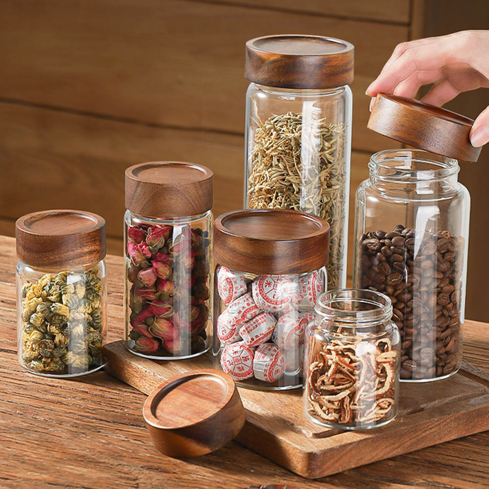 Highball Glass Set - Wysokie szkło borokrzemianowe z pokrywkami Zbiornik