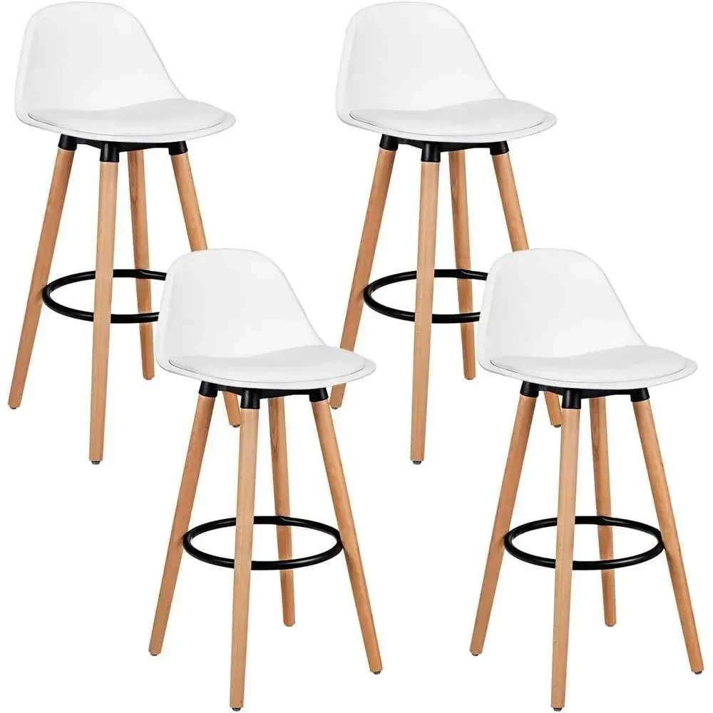Home Bar Stools - Zestaw 4 stołków barowych z siedziskami