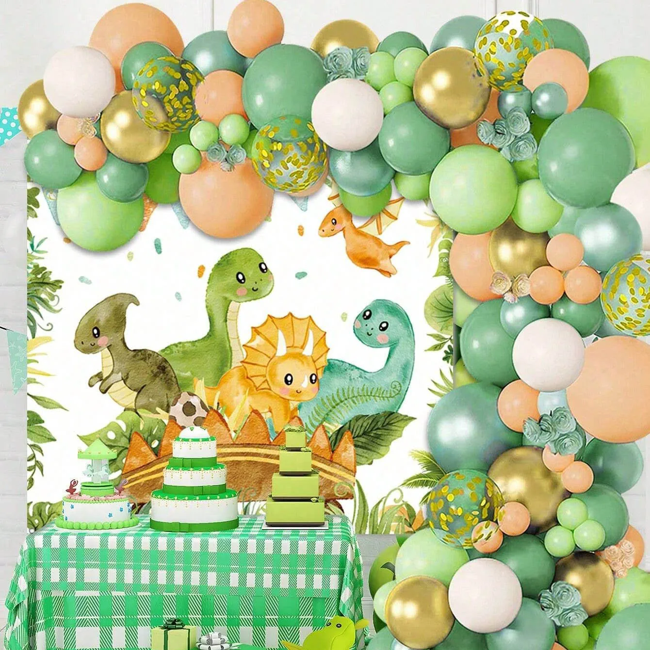 Home Bargains - Zestaw balonów dinozaury łuk dekoracyjny na