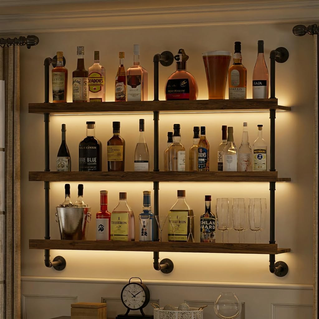 Home Bar Shelf - Półka na wino do montażu na