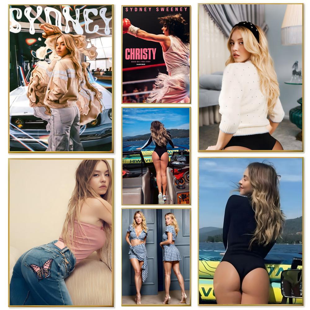 Home Bar Sydney - Plakat z aktorką Sydney Sweeney, grafika