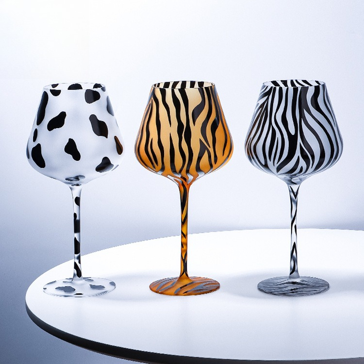 Highball Glass Set - Kreatywny Malowany Tygrys Leopard Szklanka Highball