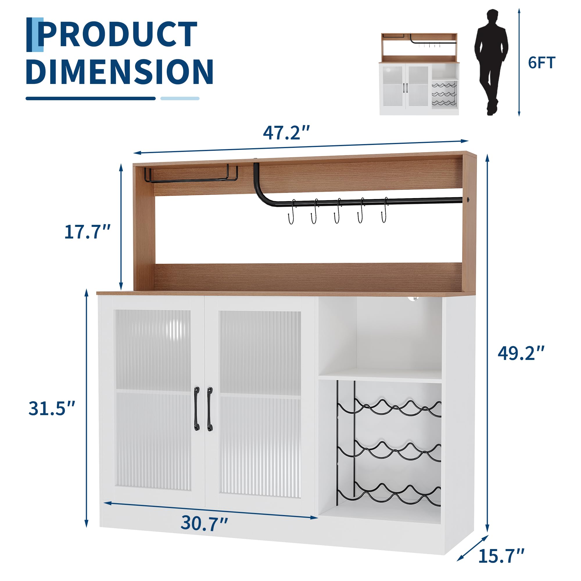 Szafka na wino z oświetleniem  – Home Bar Shelves recenzja i cena