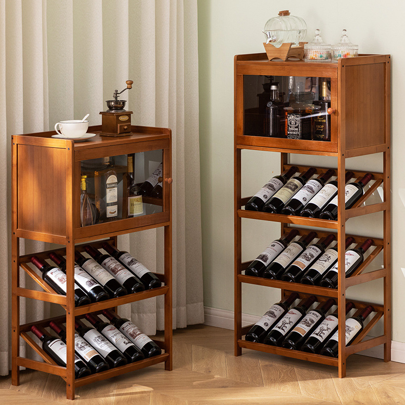 Stojak na wino z litego bambus – Home Bar Shelves recenzja i cena