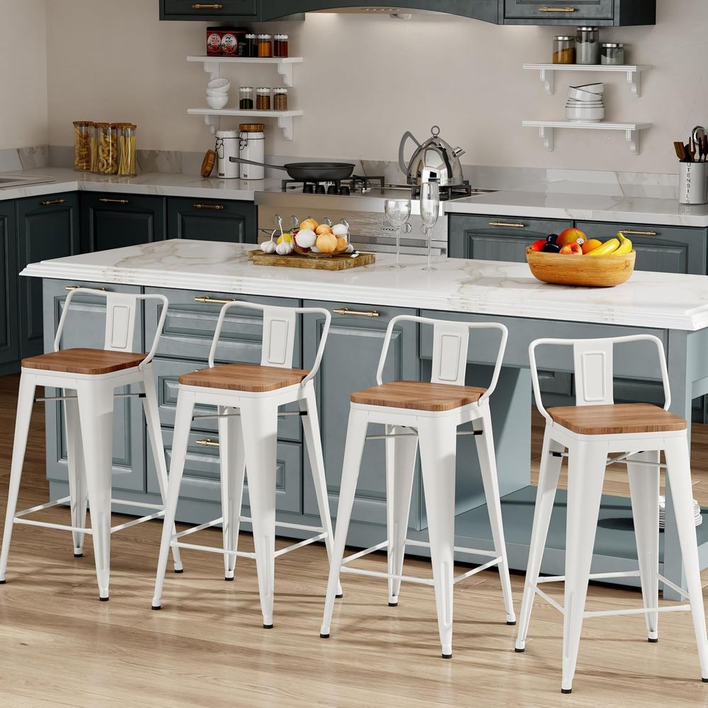 Zestaw 4 metalowych stołków ba – Home Bar Stools recenzja i cena