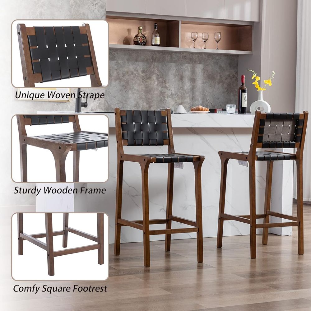 Zestaw 2 drewnianych stołków b – Home Bar Stools recenzja i cena