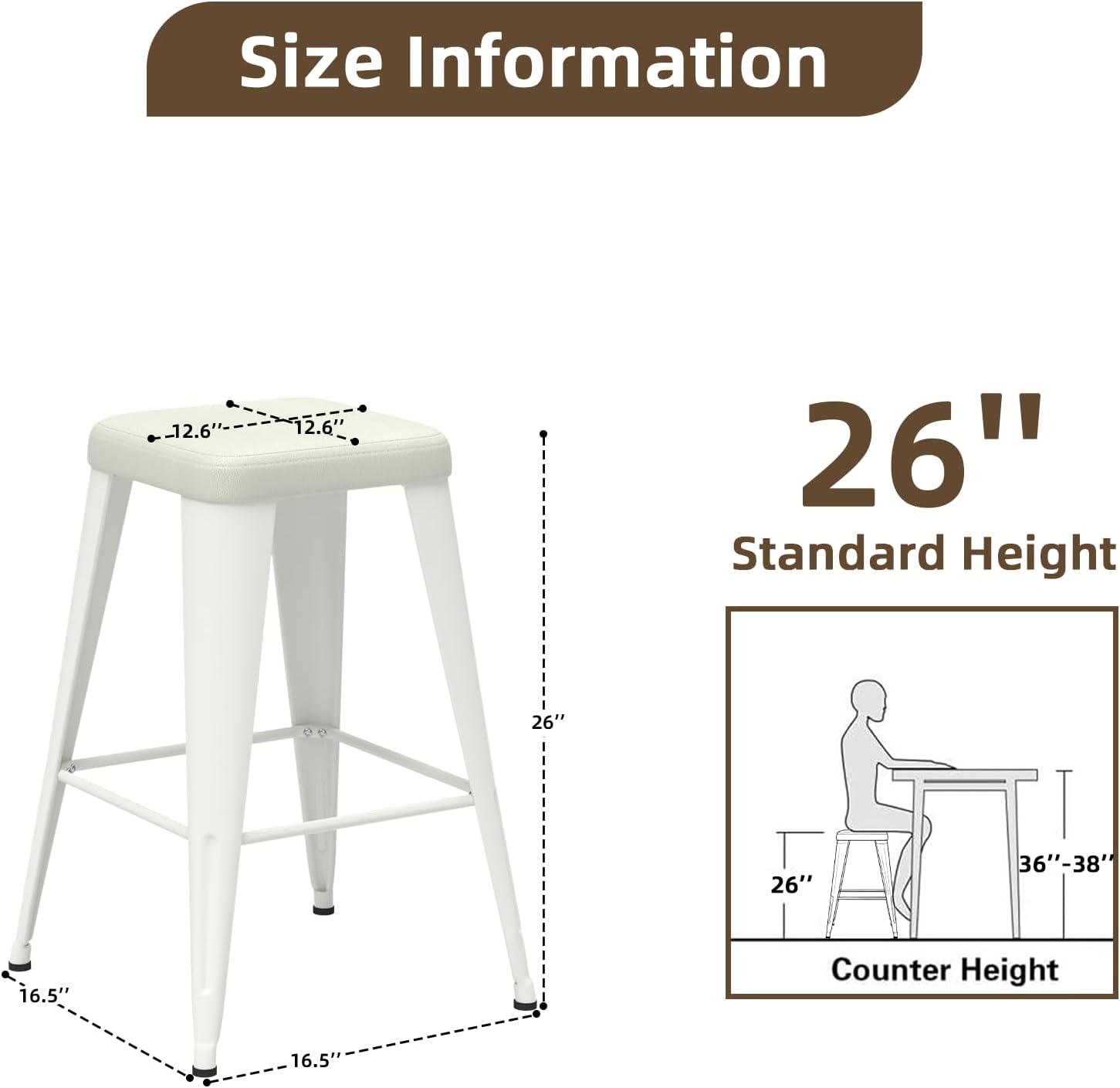 Zestaw 4 stołków barowych, sto – Home Bar Stools recenzja i cena