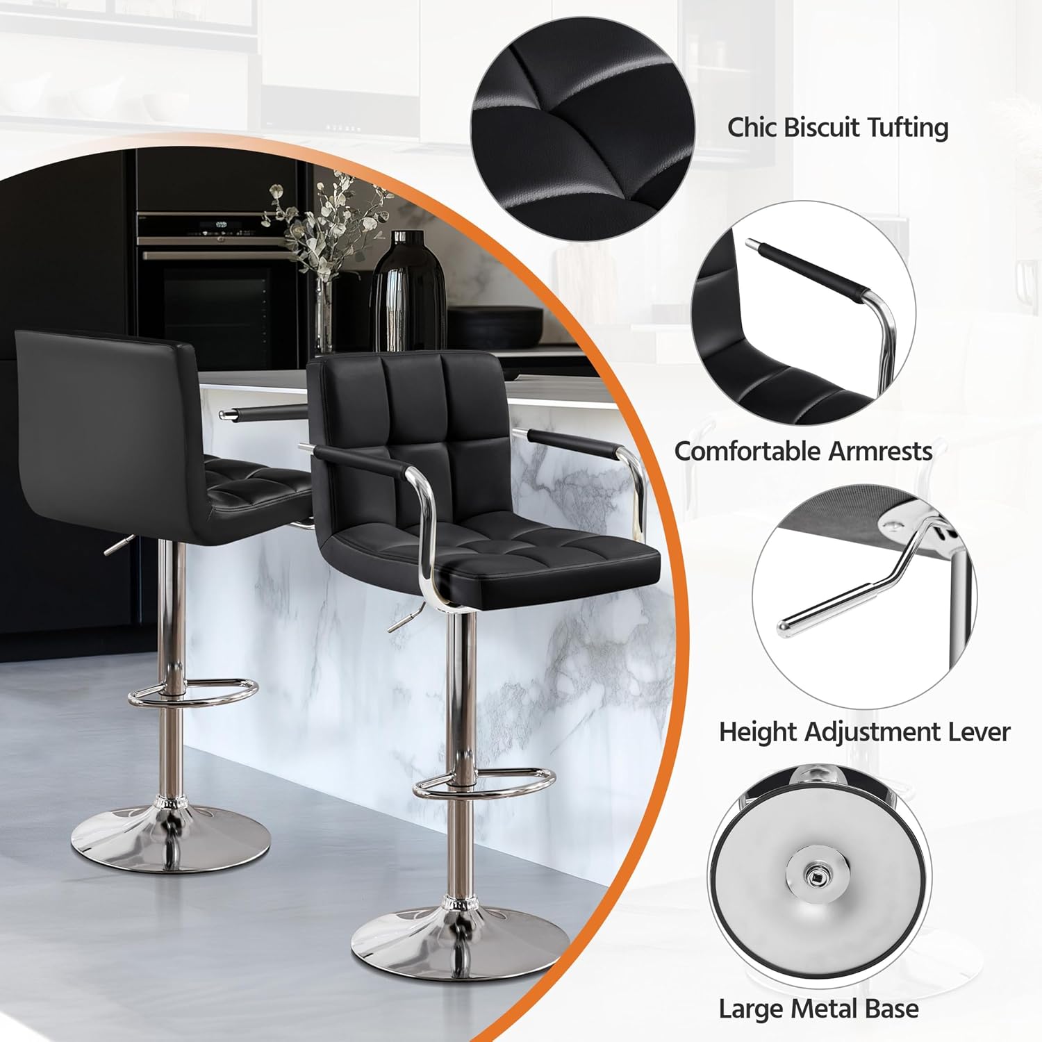 Zestaw 2 stołków barowych, obr – Home Bar Stools recenzja i cena