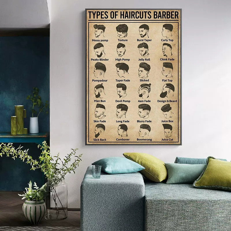Retro Typy Fryzur Plakat Fryzj – Home Barber recenzja i cena