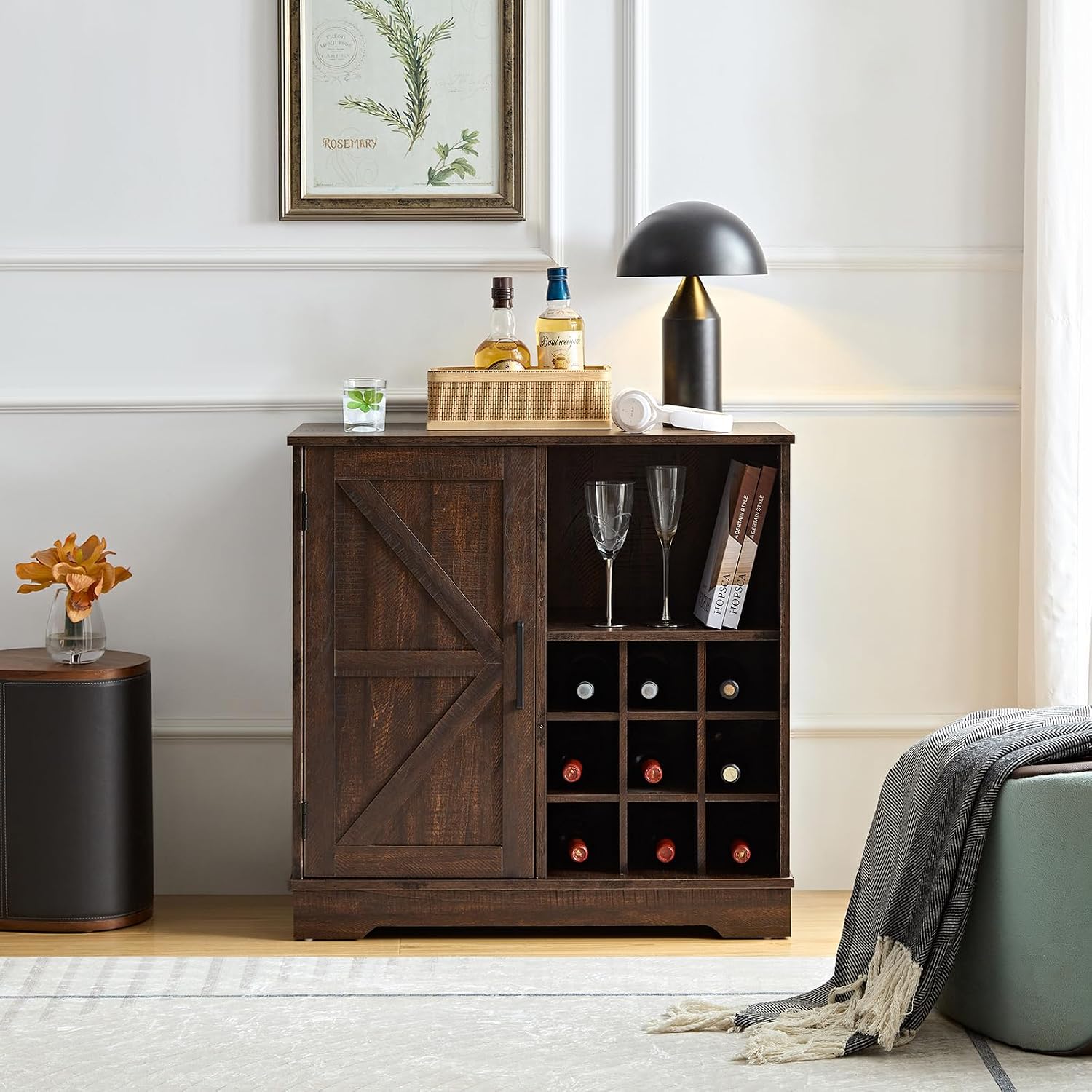 Szafka barowa w stylu rustykal – Home Bar Shelves recenzja i cena