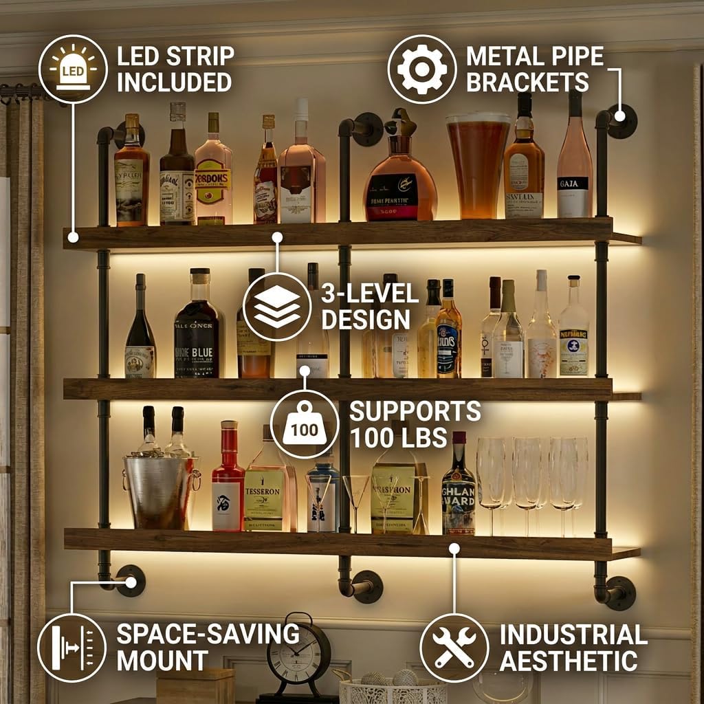 Półka na wino do montażu na śc – Home Bar Shelf recenzja i cena