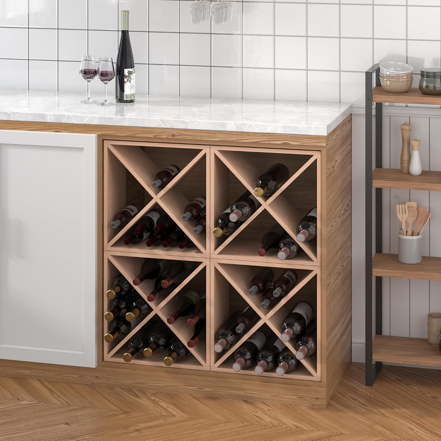 Stojak na 96 butelek wina, mod – Home Bar Shelf recenzja i cena