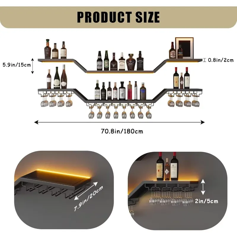 Półka na wino LED do montażu n – Home Bar Shelf recenzja i cena