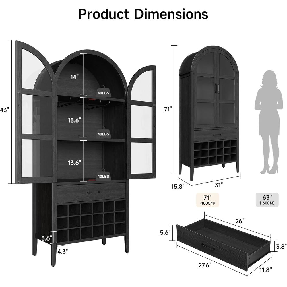 Szafka barowa z łukiem o wysok – Home Bar Shelves recenzja i cena
