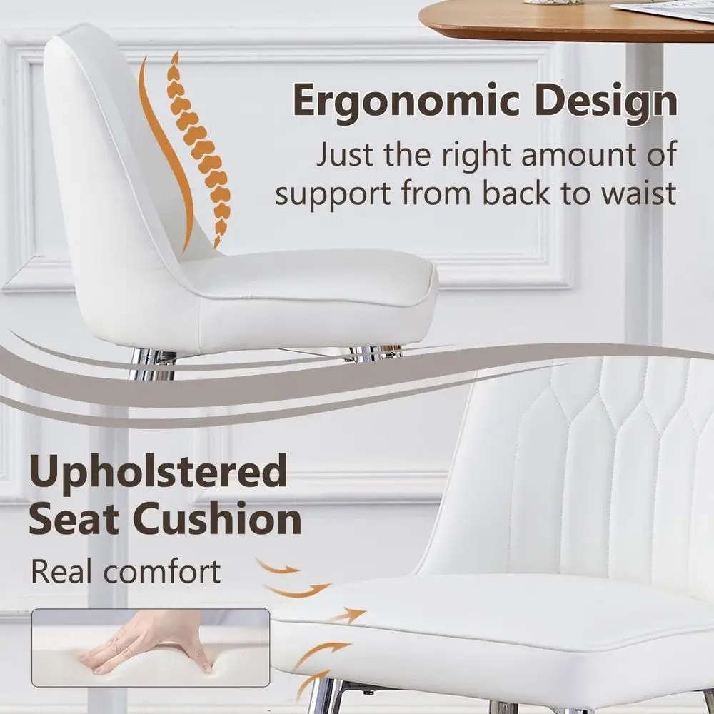 Zestaw 2 białych tapicerowanyc – Home Bar Stools recenzja i cena