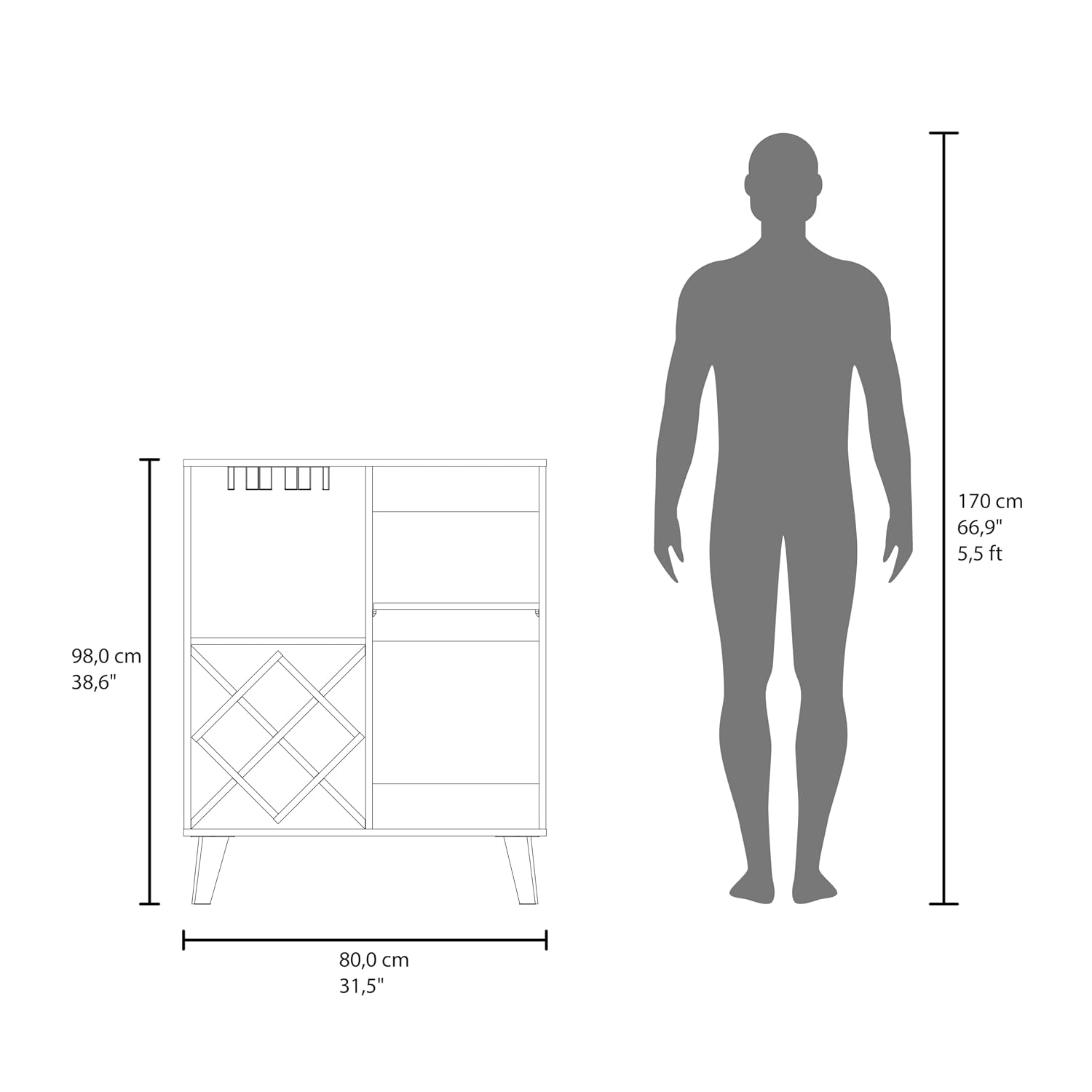 Dębowy niebieski szafka barowa – Home Bar Shelves recenzja i cena